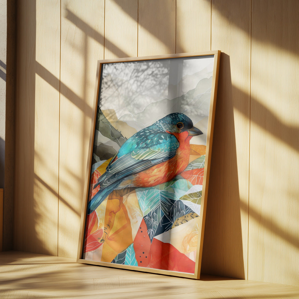 Fågel akvarell djurkonst | Poster