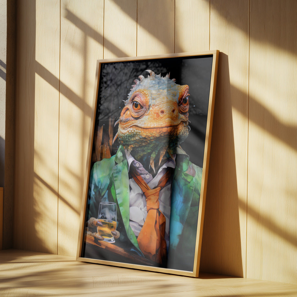 Kameleont akvarell djurkonst | Poster