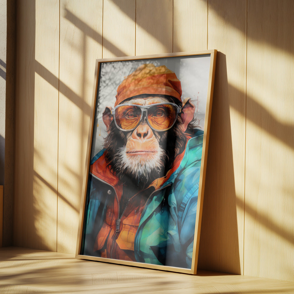Gorilla akvarell djurkonst | Poster