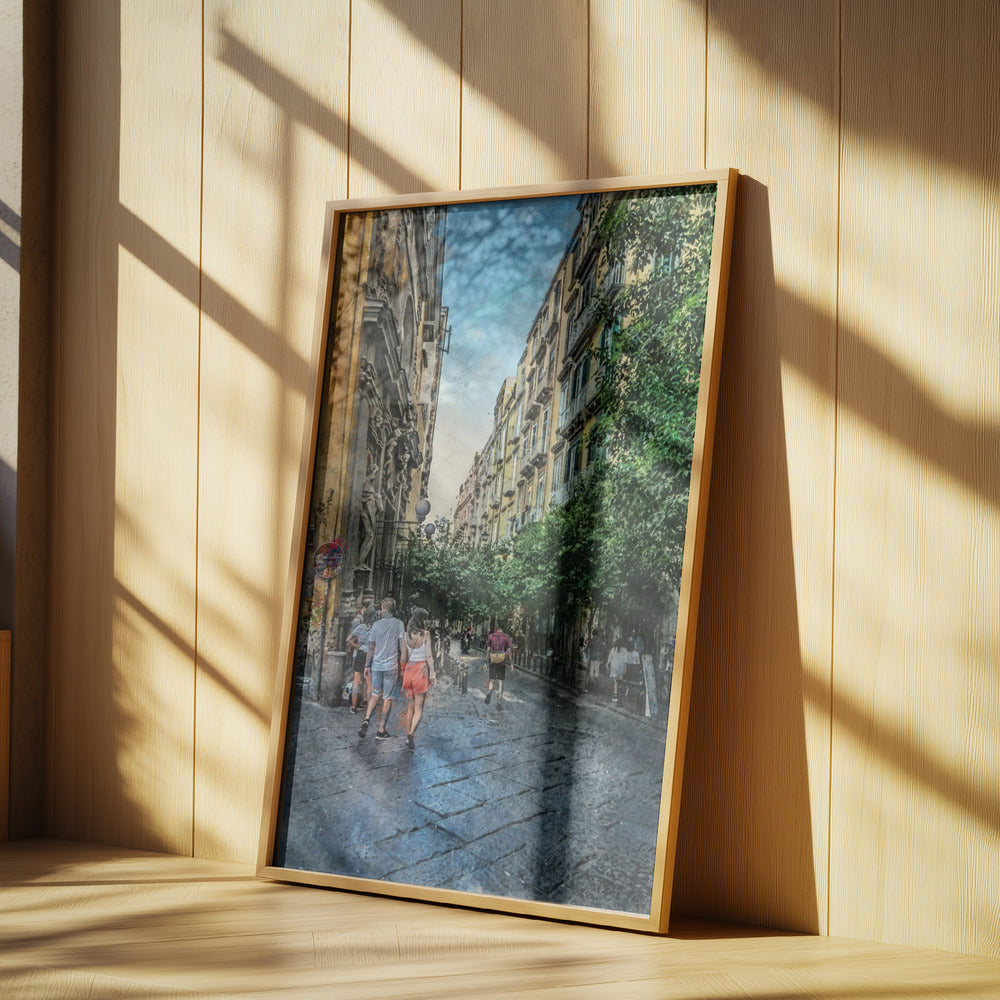 Naples City Watercolor Art Italy (5) | Poster