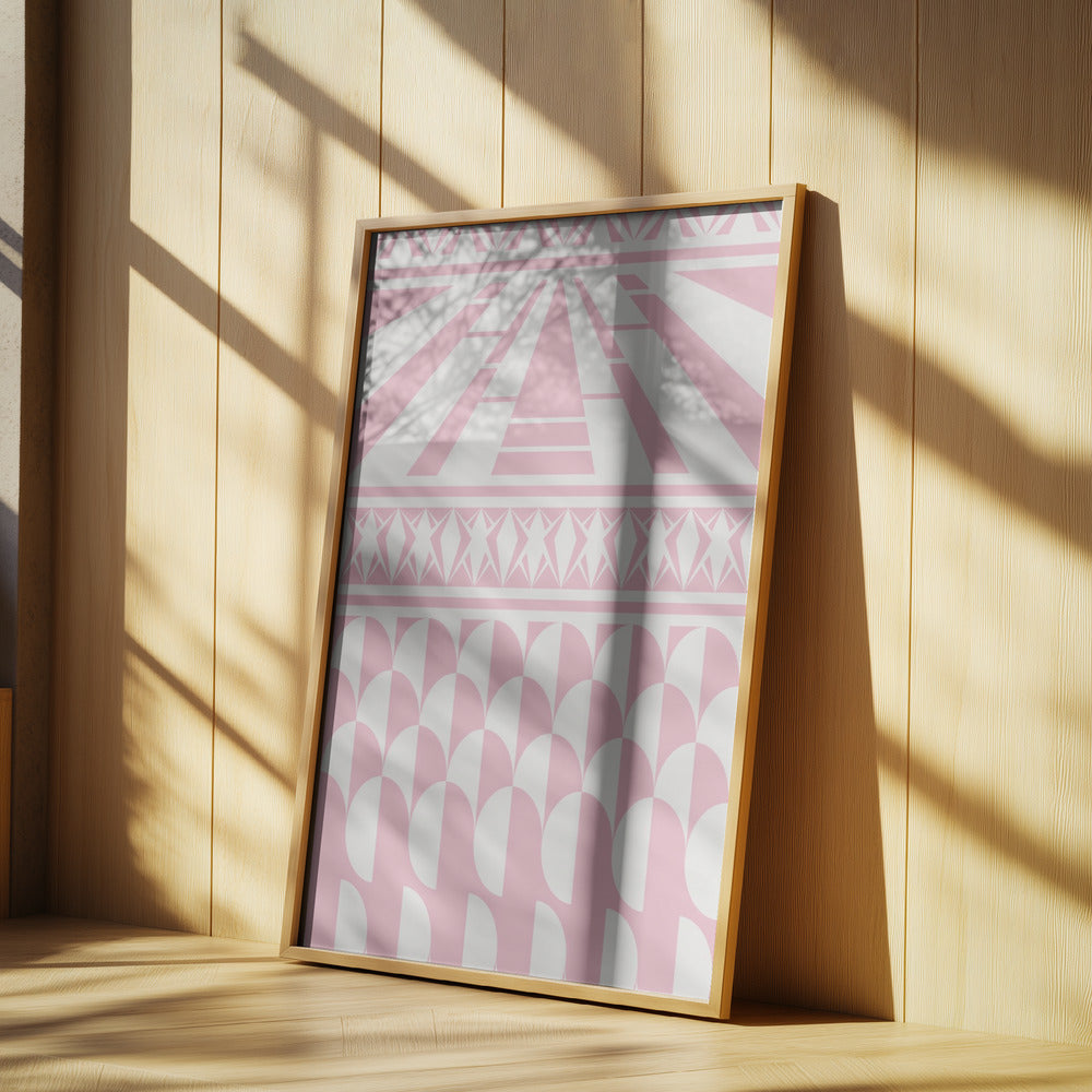 Minimalist art deco geometric pink | Poster