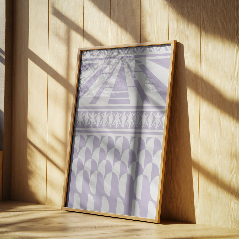 Minimalist art deco geometric lavender | Poster