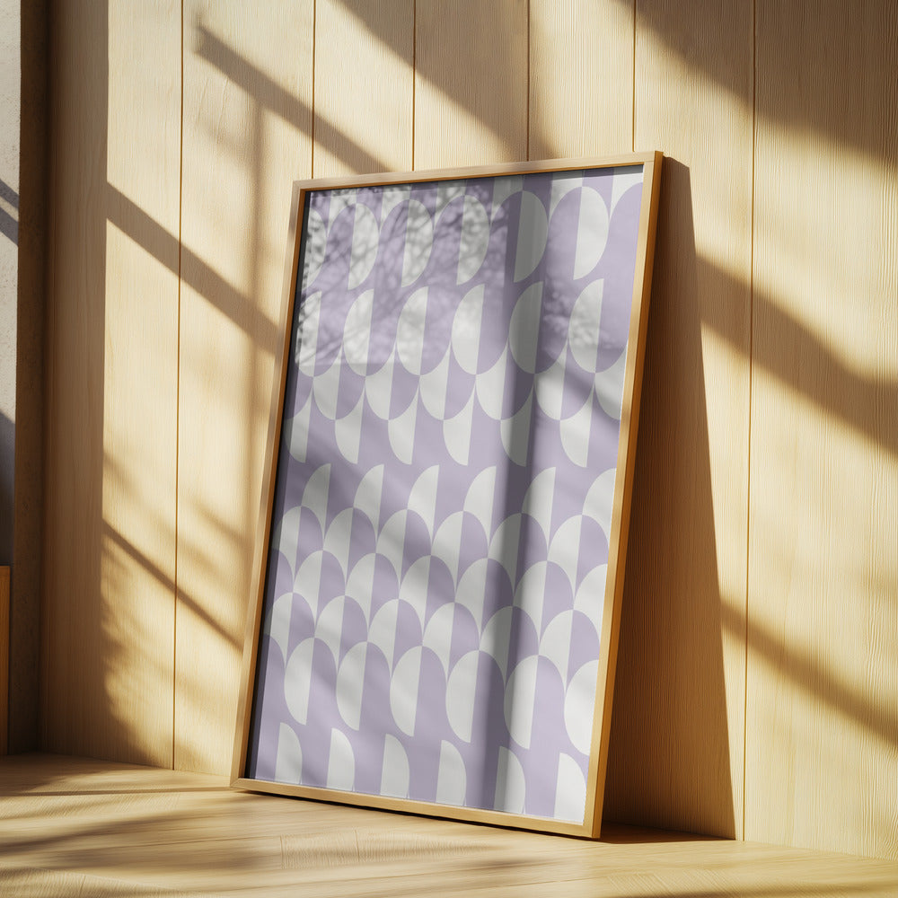 Minimalist art deco geometric arches lavender | Poster