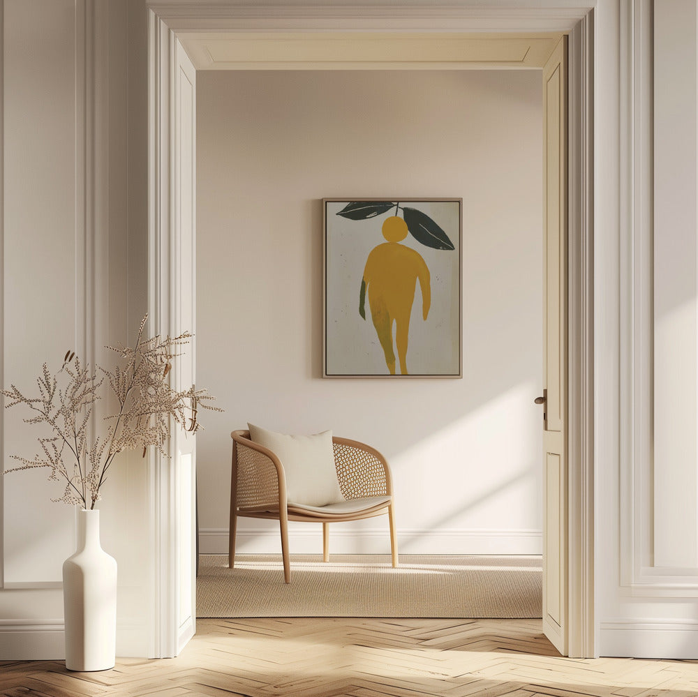 Orange Leaf Figure | Poster