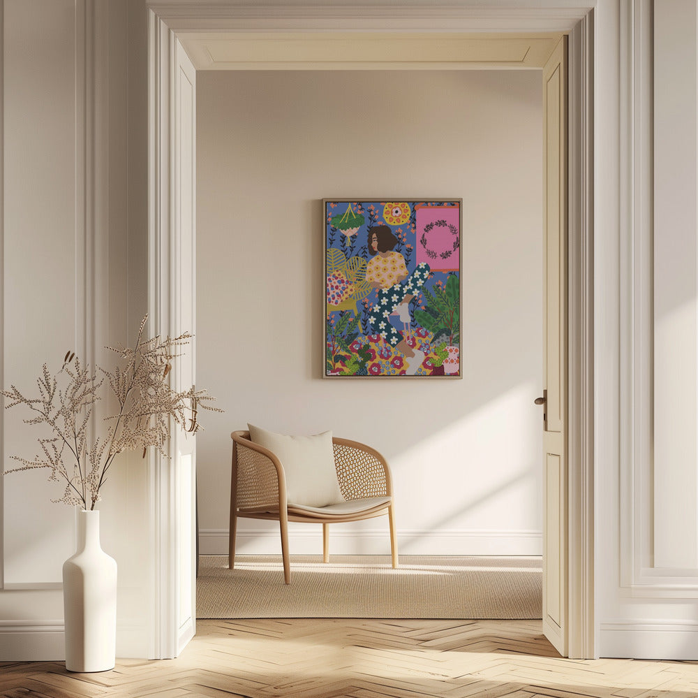 Floral Retreat Girl | Poster