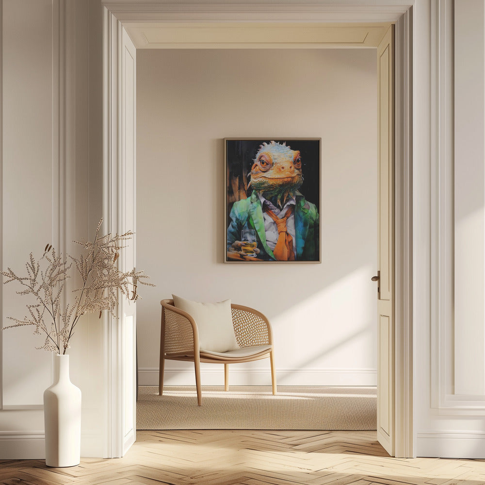 Kameleont akvarell djurkonst | Poster