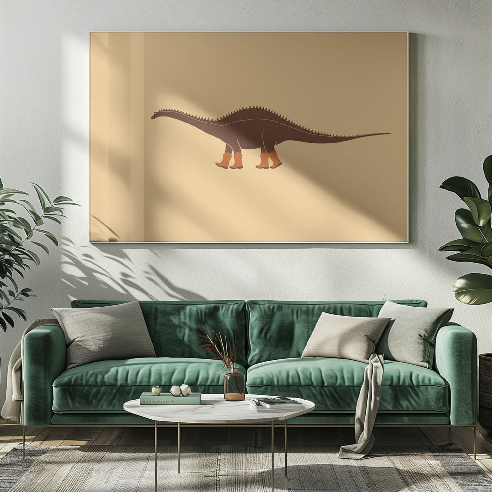 Rebbachisaurus Reba Cowgirl -dinosaurustekstuuri | Canvastaulut