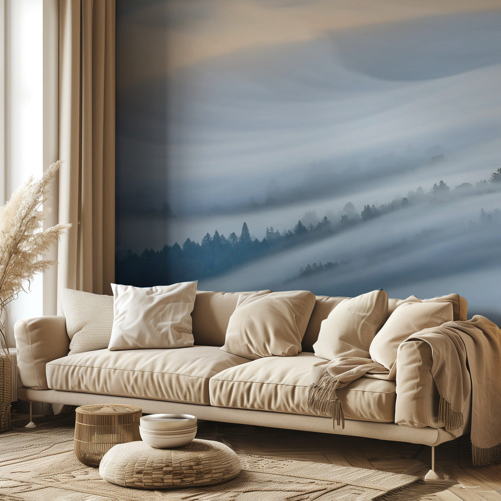 Les vagues de brouillard | Papier Peint Photo