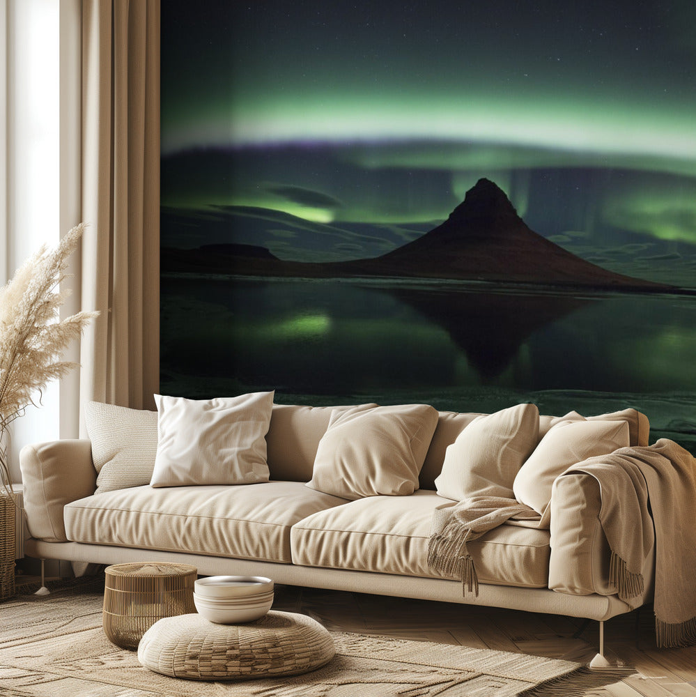 Kirkjufell Aurora | Fototapeten