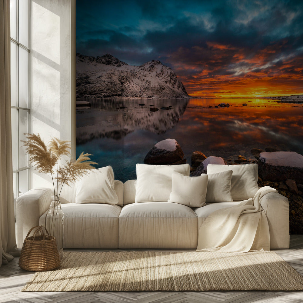 cielo en llamas | Papel Pintado Fotográfico