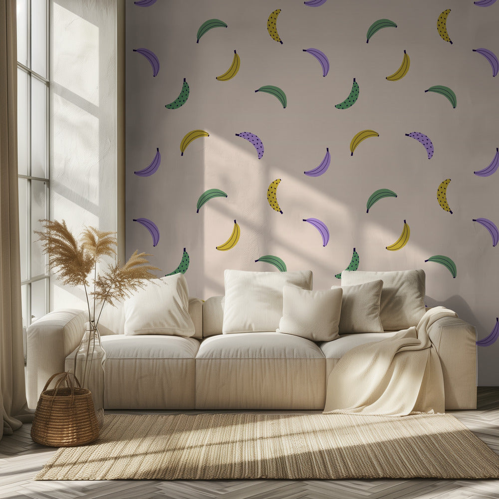 Plátanos (diseño de patrón) | Papel Pintado Fotográfico