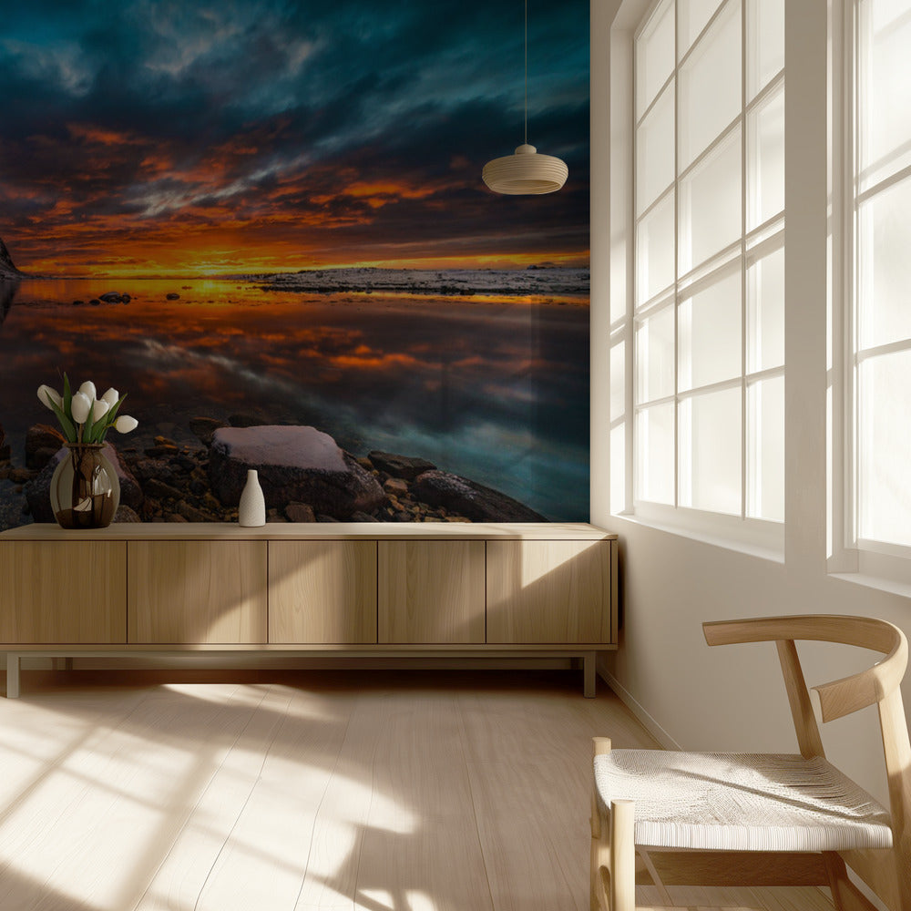 cielo en llamas | Papel Pintado Fotográfico