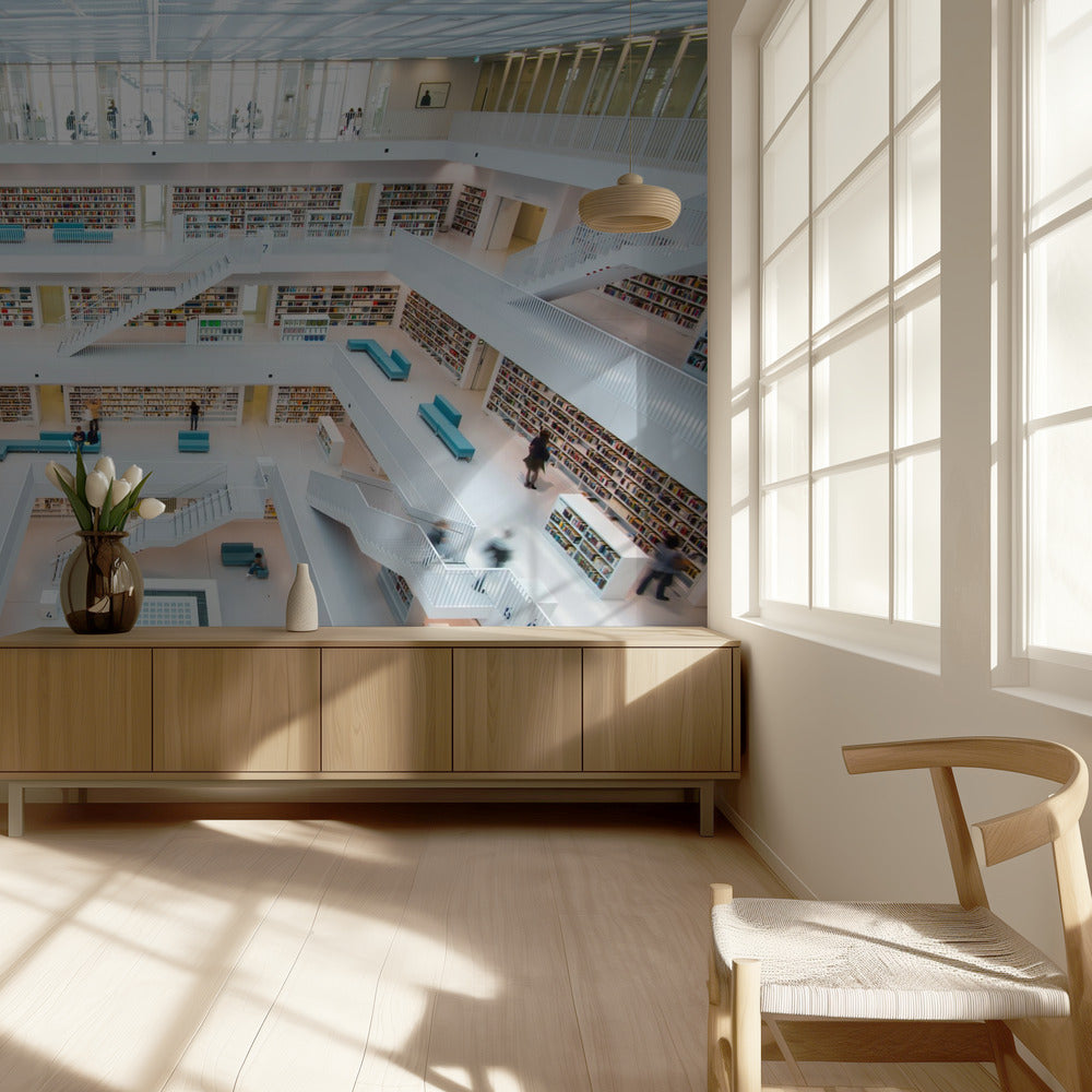 bibliothèque de Stuttgart | Papier Peint Photo