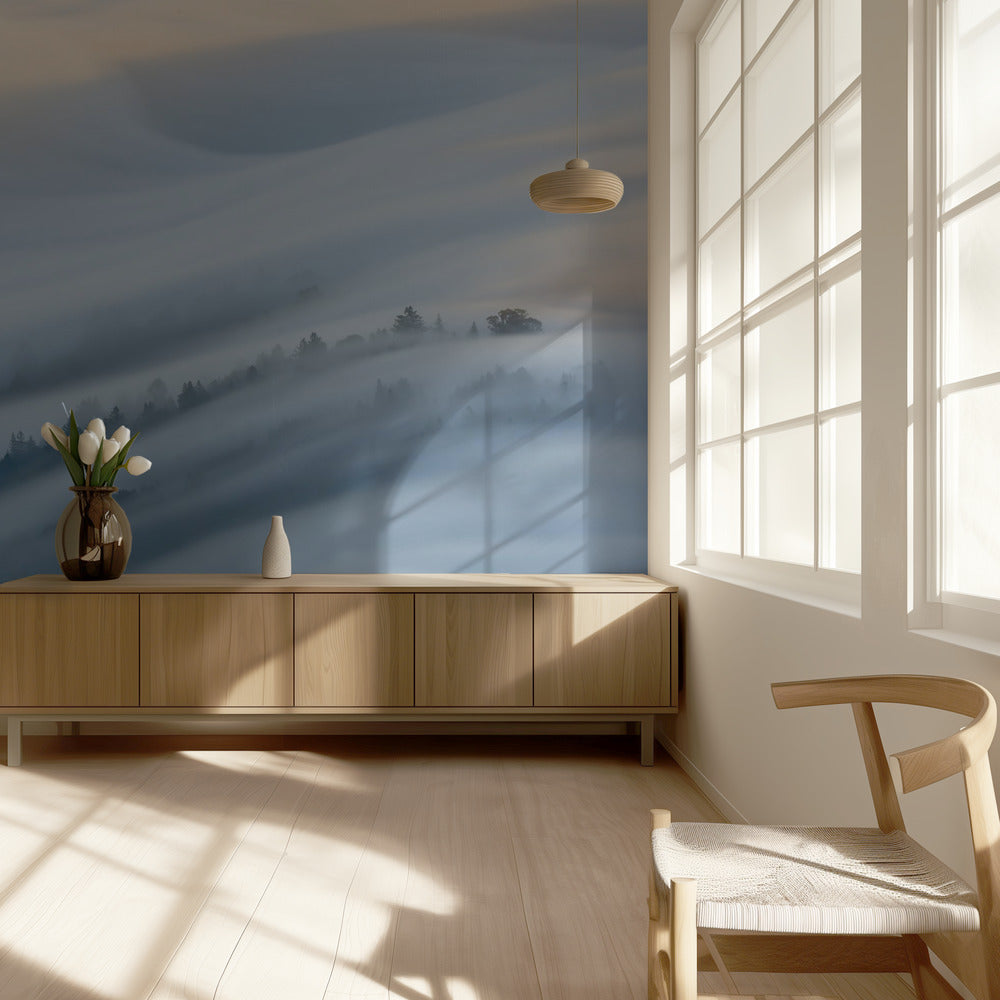 Les vagues de brouillard | Papier Peint Photo
