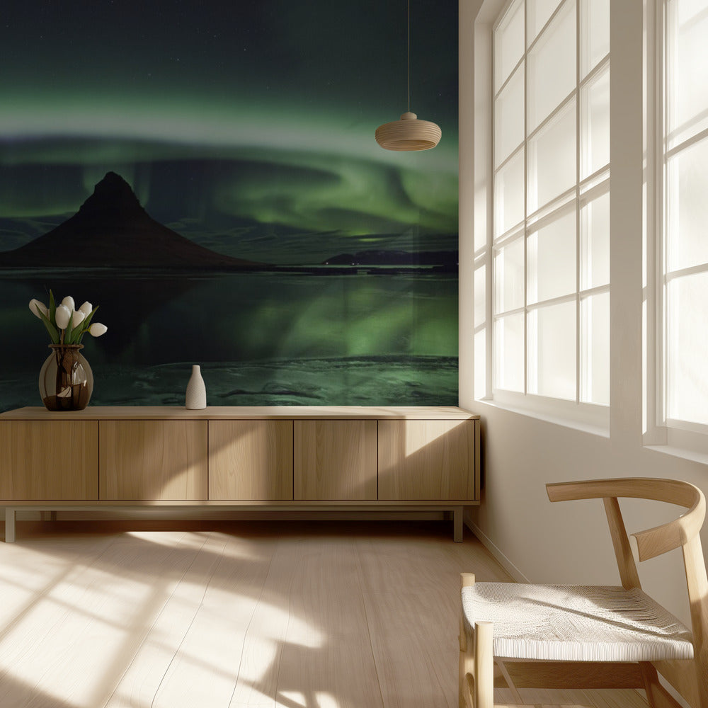 Kirkjufell Aurora | Fototapeten