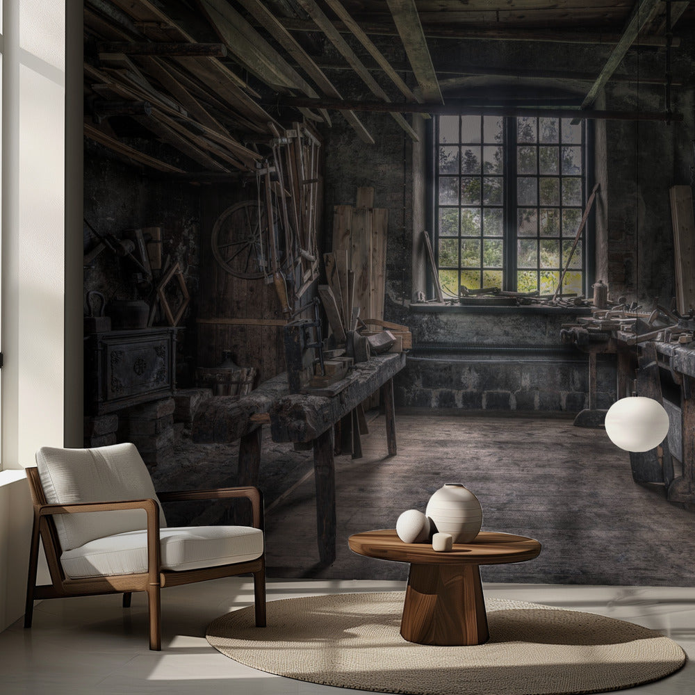 L'atelier des charpentiers | Papier Peint Photo