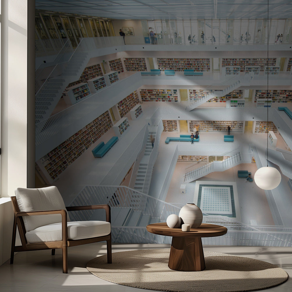 bibliothèque de Stuttgart | Papier Peint Photo