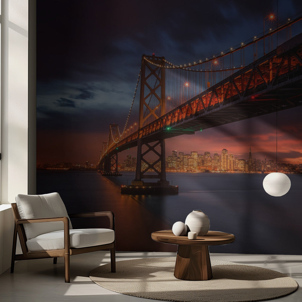 Bay Bridge bei Nacht | Fototapeten