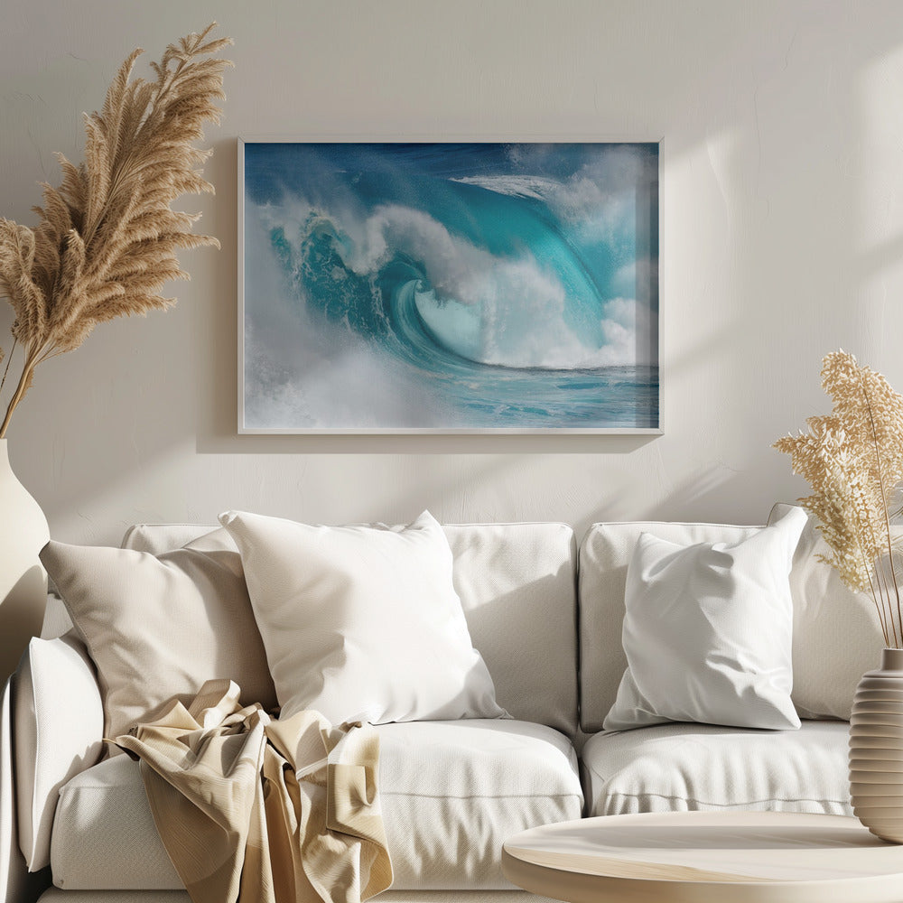 Quando l'oceano si trasforma in fuoco blu | Poster - Stampe d’Arte