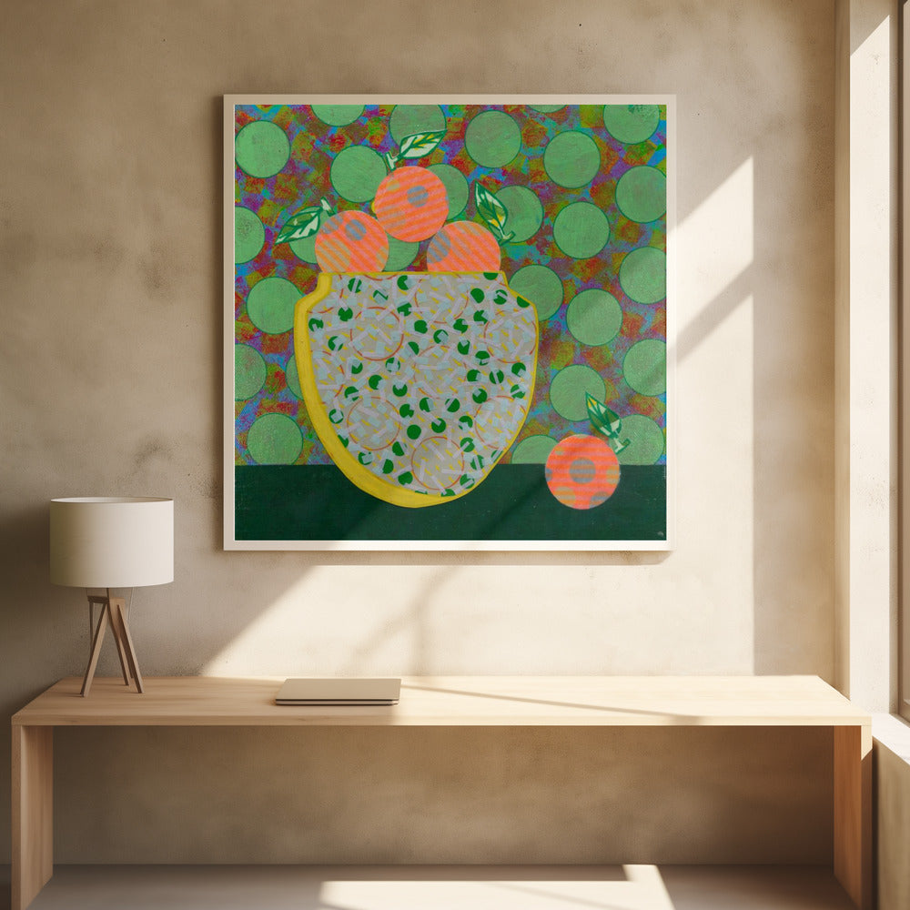 Oranges & Green Dots | Poster