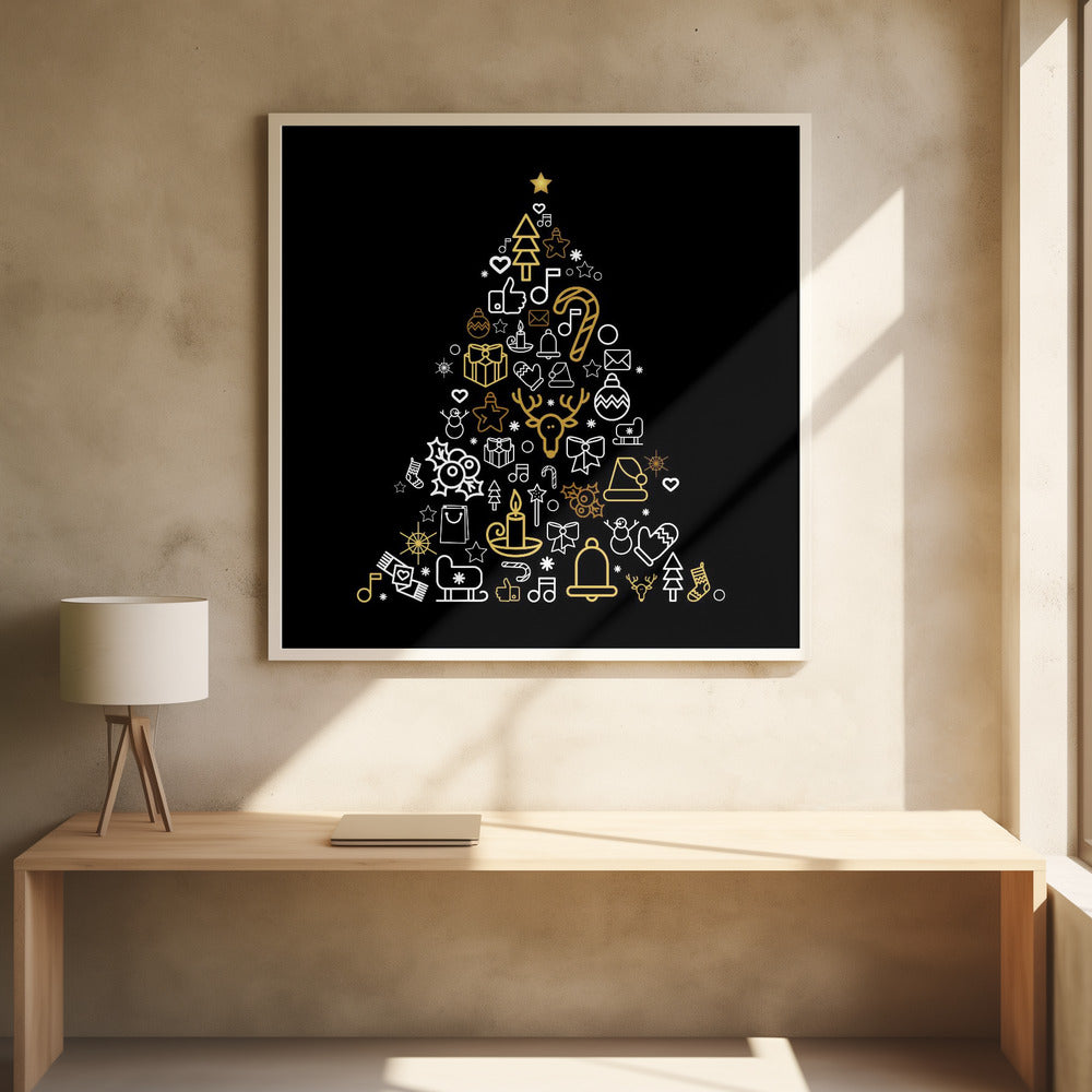 Merry Christmas Festive Icons | Poster