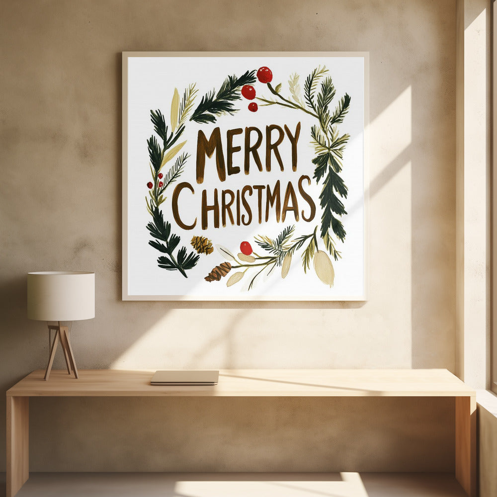 Holiday Joy Wreath | Poster