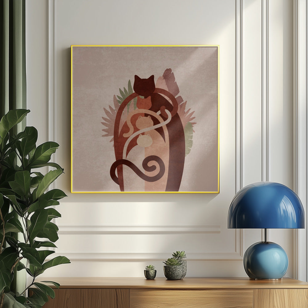 Cat Gang Boho Copy | Poster