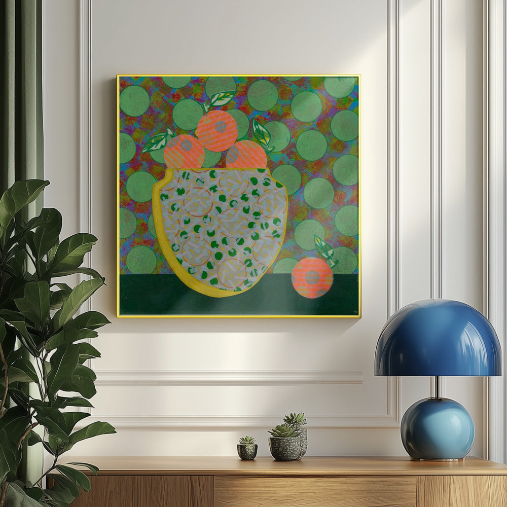 Oranges & Green Dots | Poster