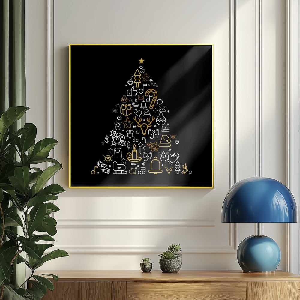 Merry Christmas Festive Icons | Poster