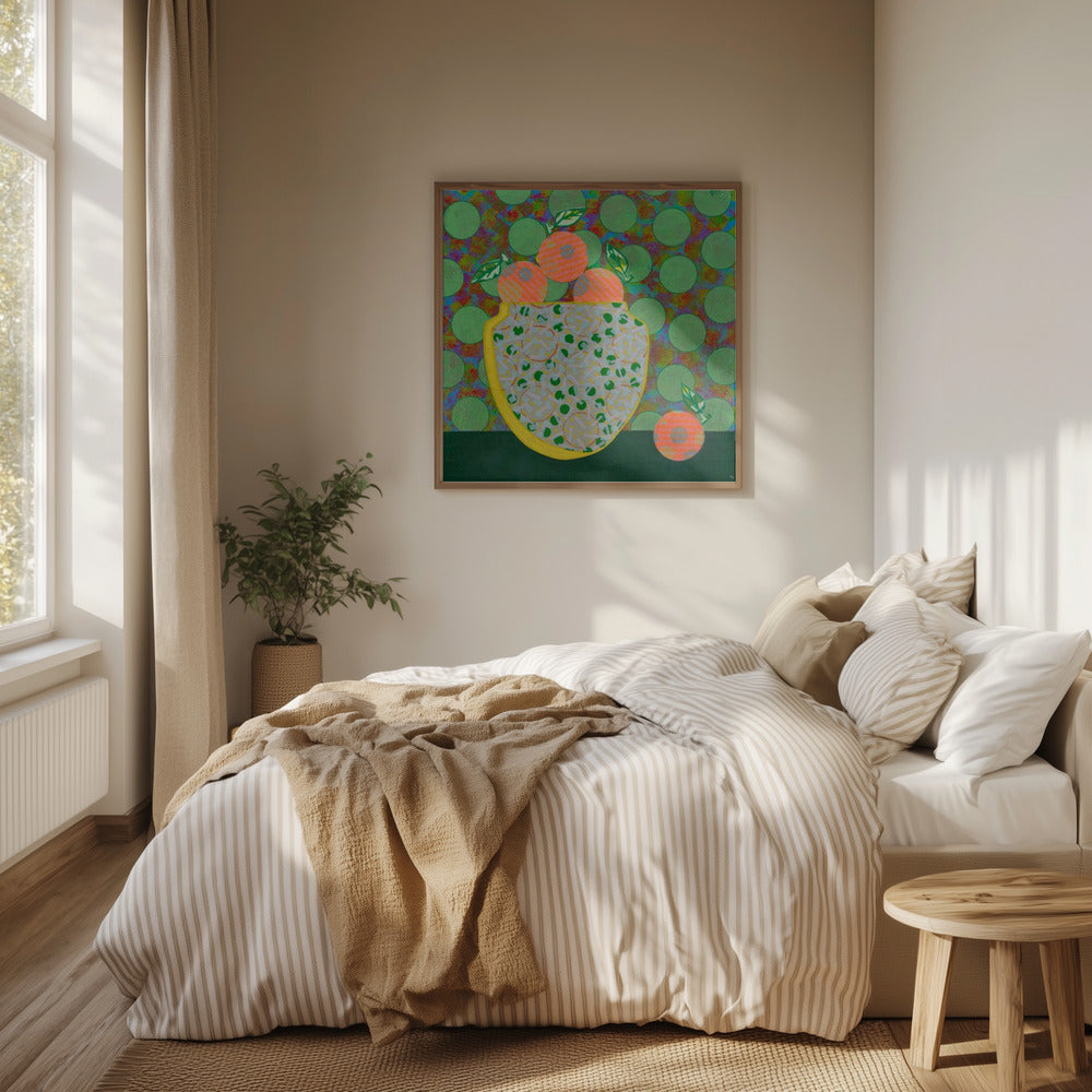 Oranges & Green Dots | Poster