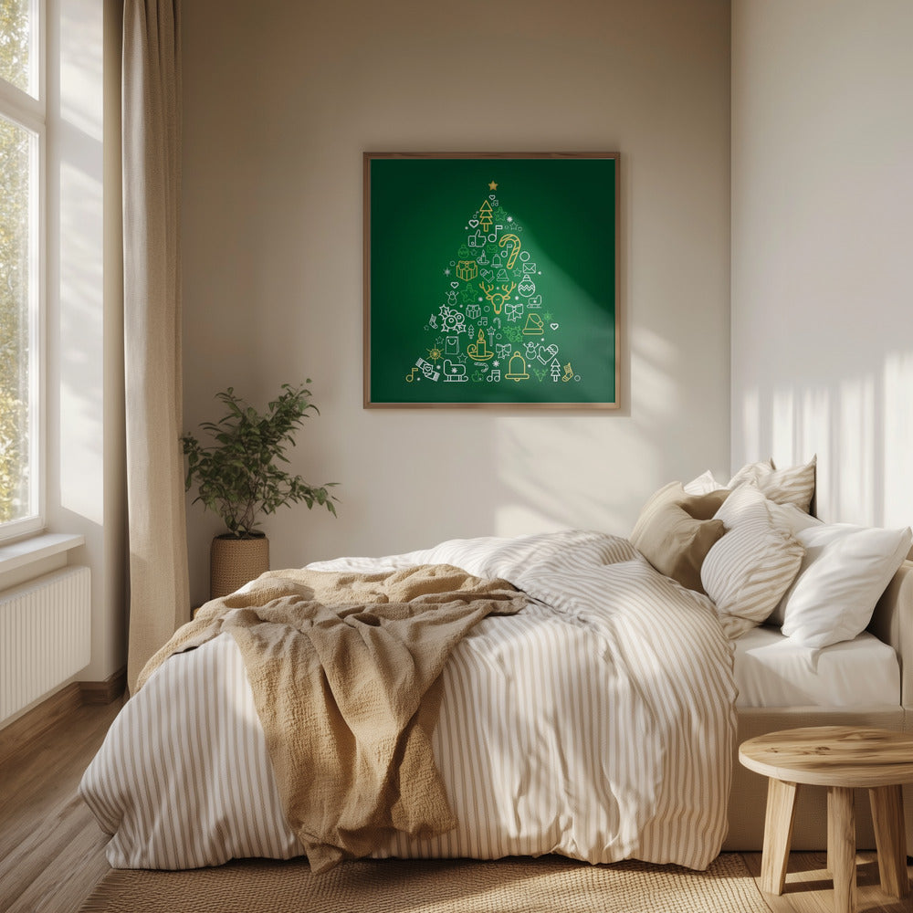 Festive Icons Tree | Poster