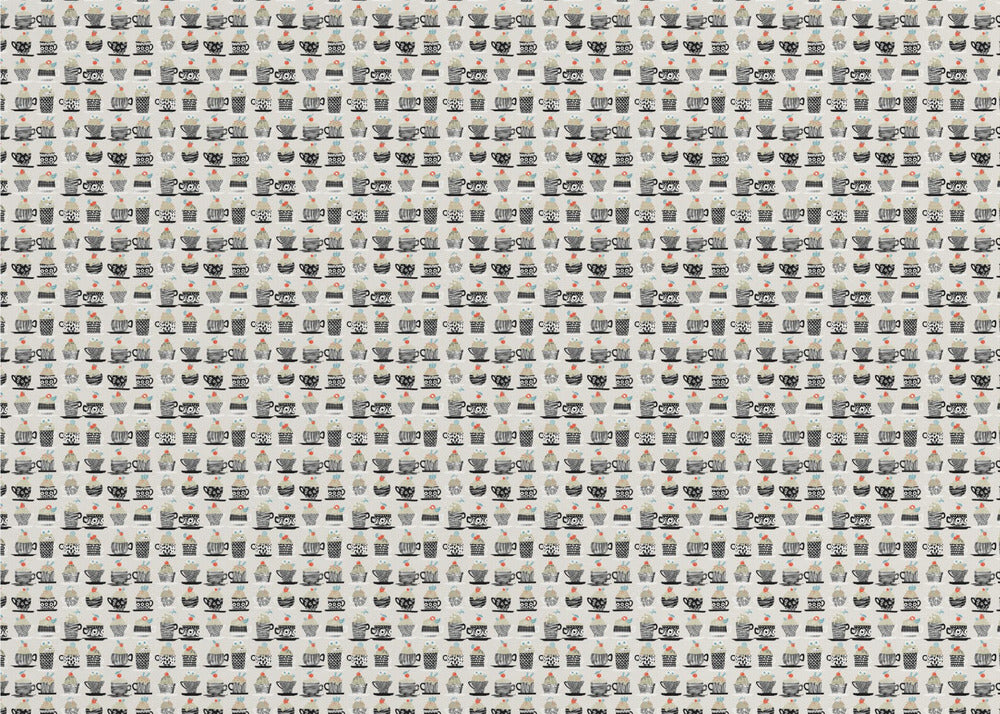 Sweet cupcakes black pattern | Poster