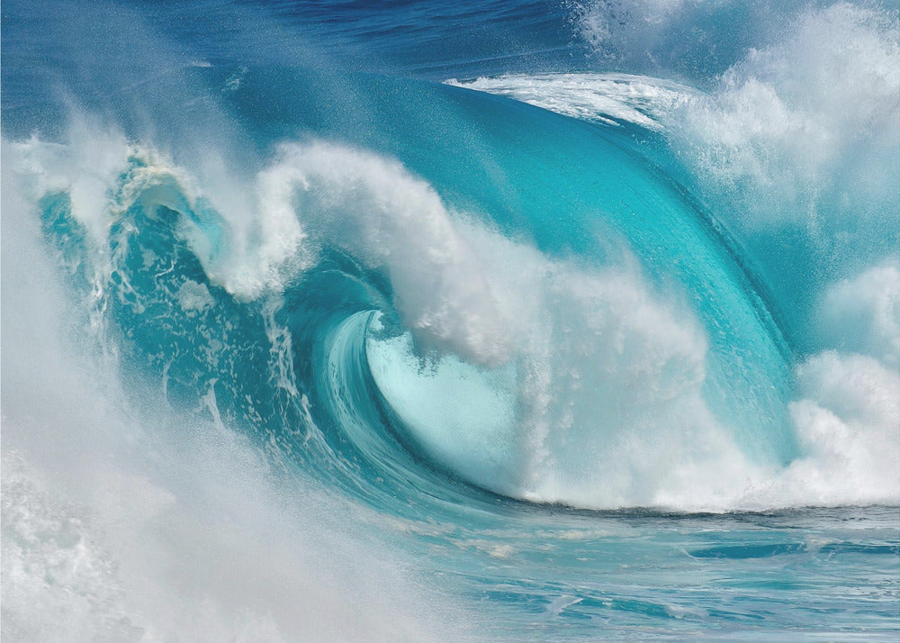 Quando l'oceano si trasforma in fuoco blu | Poster - Stampe d’Arte