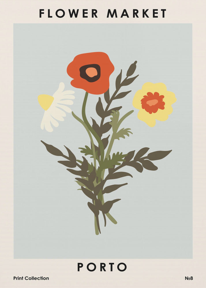 Marché aux fleurs de Porto | Tableaux sur Toile