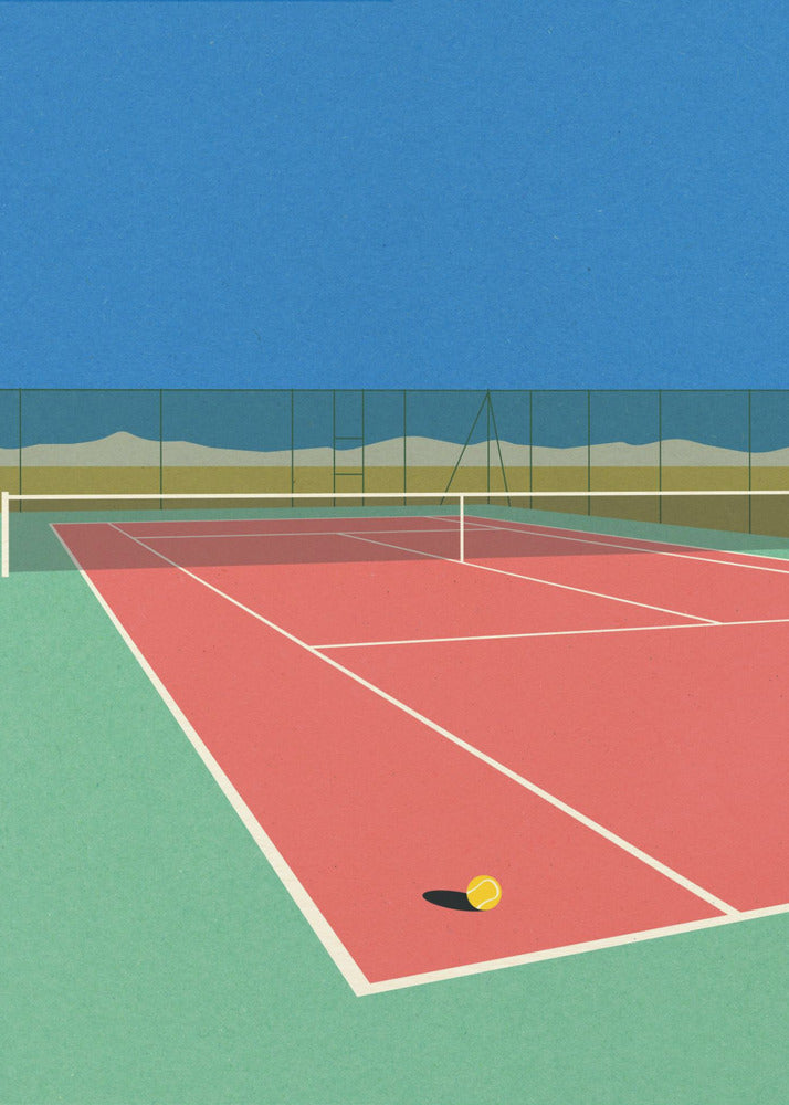 Cancha de tenis en el desierto | Impresiones en Lienzo