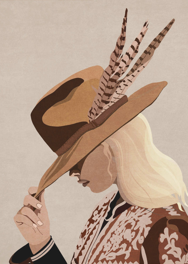 Ragazza cowgirl | Stampe su Tela