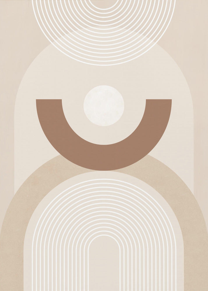 Beige Mid Century Julisteet - Taidevedokset | Canvastaulut