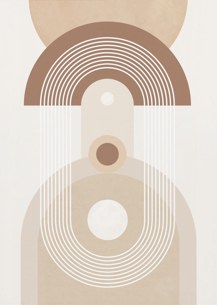 Beige Mid Century Julisteet - Taidevedokset | Canvastaulut