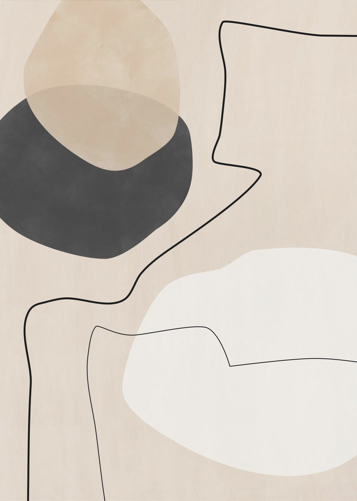 Organic Shapes & Lines Painting | Canvas