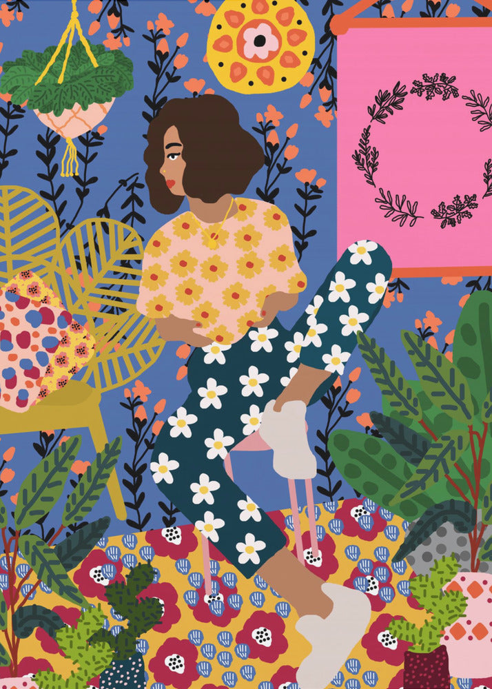 Floral Retreat Girl | Poster
