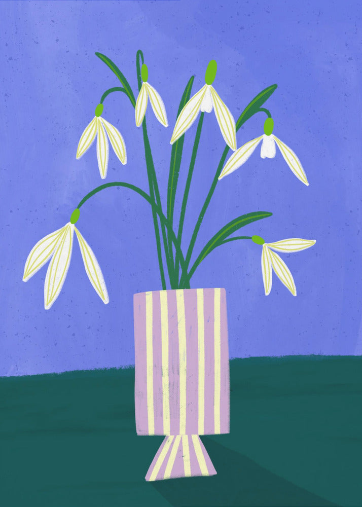 Snödroppar i ränder | Poster