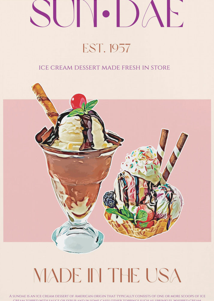 Köstliche Eisbecher | Poster