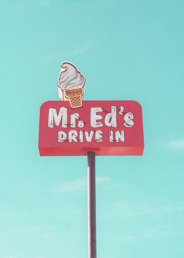 Panneau vintage Mr. Ed's Drive In à Urbana, Missouri, États-Unis | Tableaux sur Toile