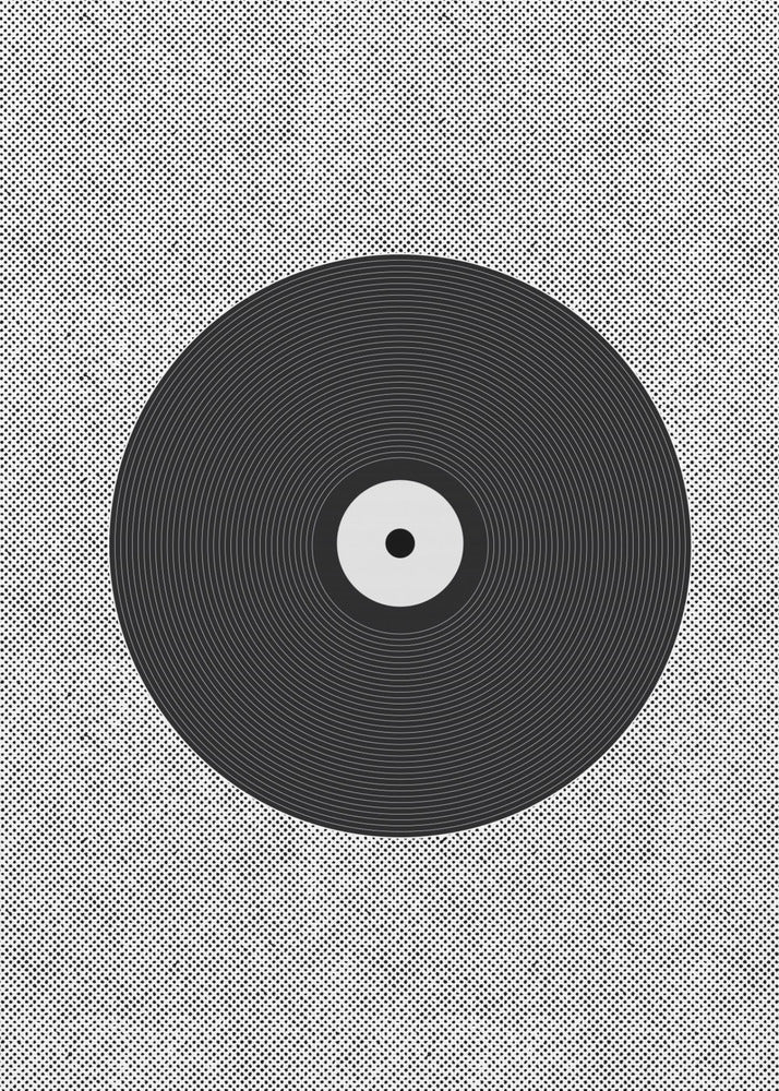 Konstverk av vinylskivor | Canvastavla