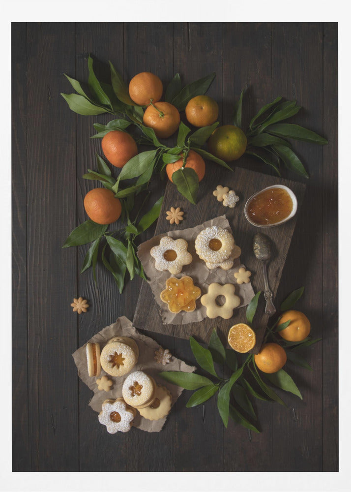 Mandarin Linzer Cookies | Plakater - Kunsttryk