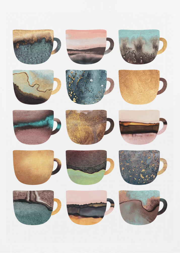 Erdige Kaffeetassen | Poster