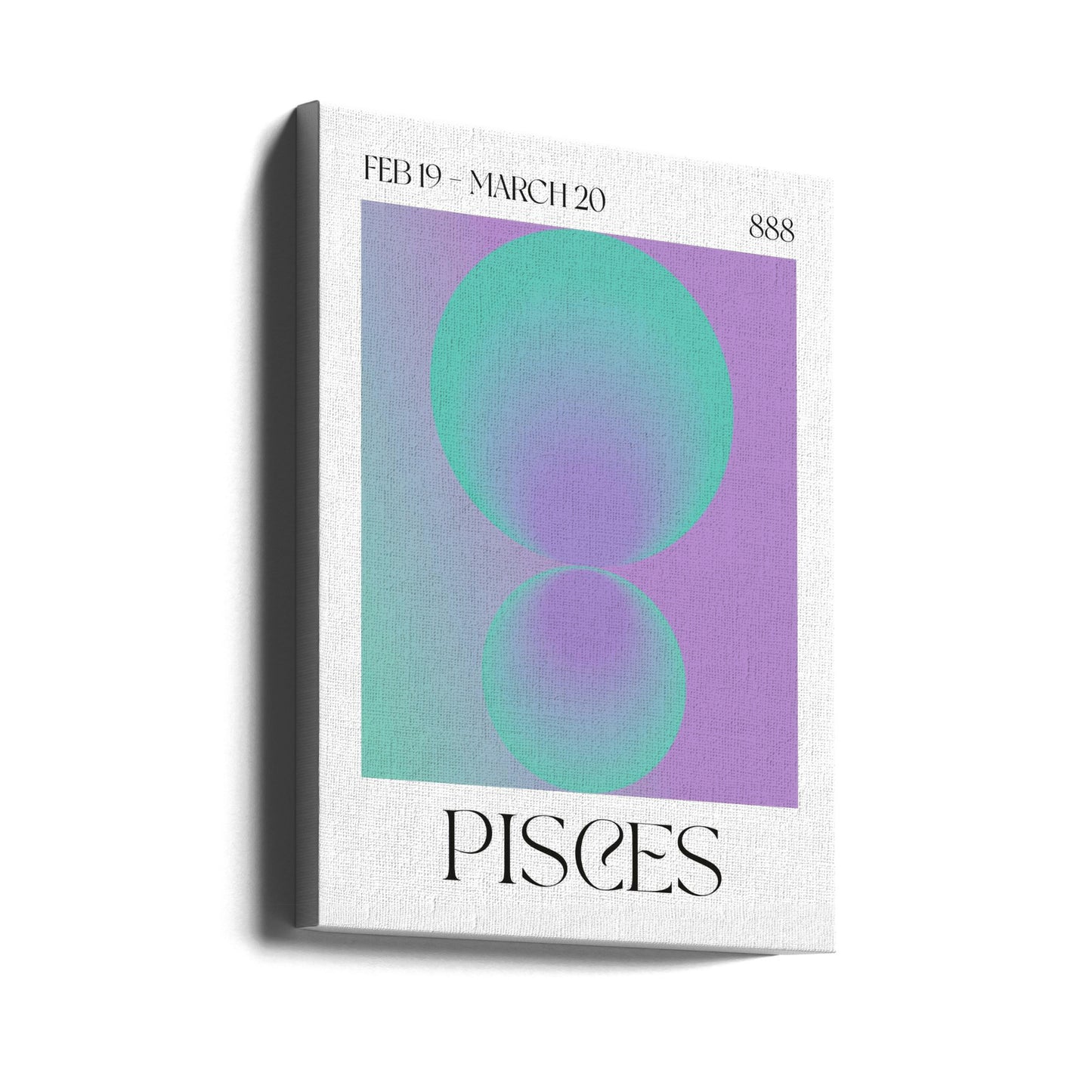 Número angelical del aura de Piscis 888 | Impresiones en Lienzo