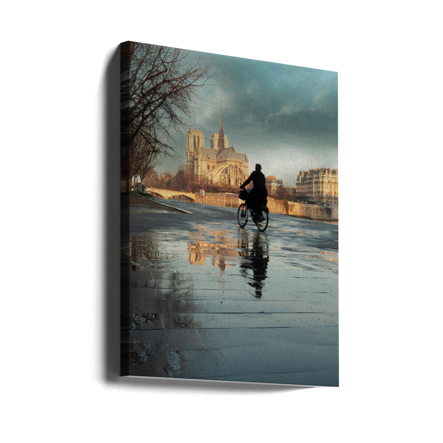 Notre Dame och cyklist | Canvas
