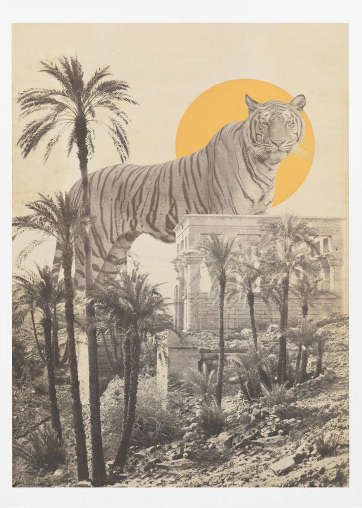 Giant Tiger In Ruins | Poster