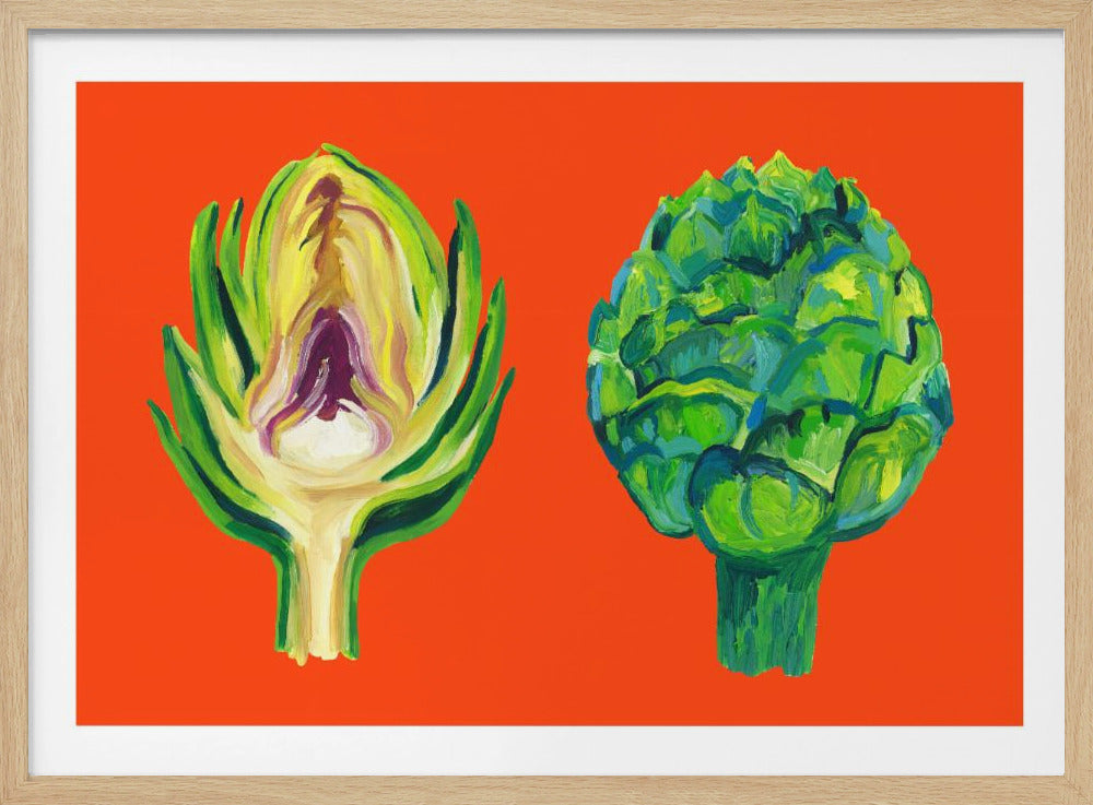 Artisjokken op sinaasappel | Posters - Kunstdrukken